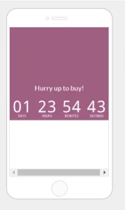 The Selzy timer in the right column on a mobile device