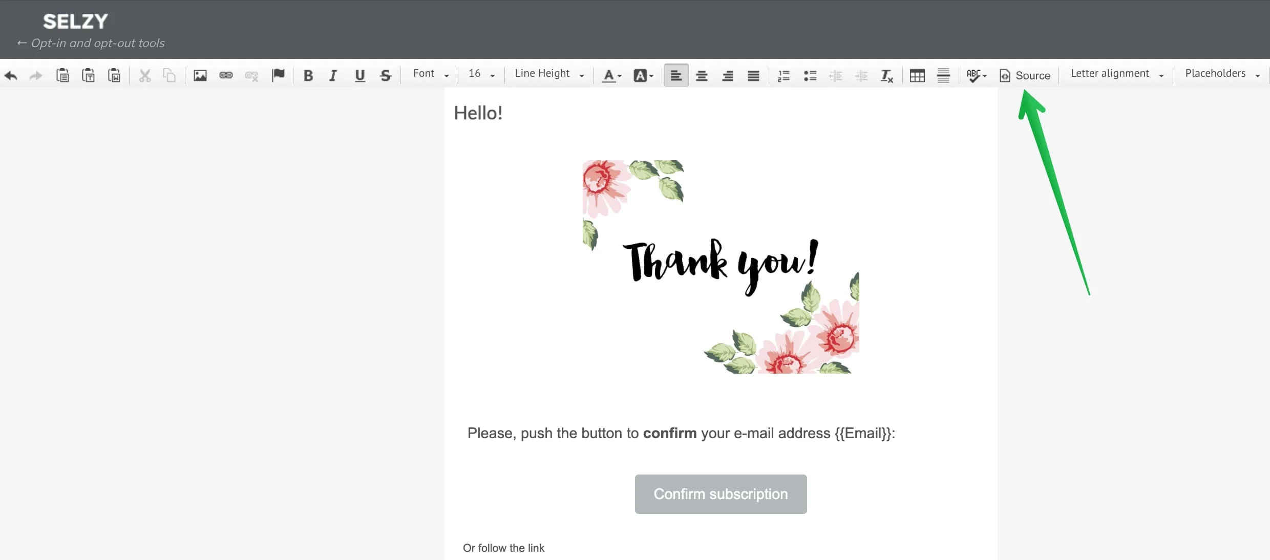 The main changes in the HTML editor