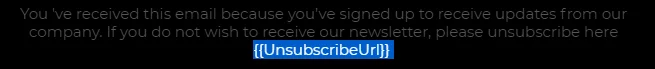 Insert an Unsubscribe Link With