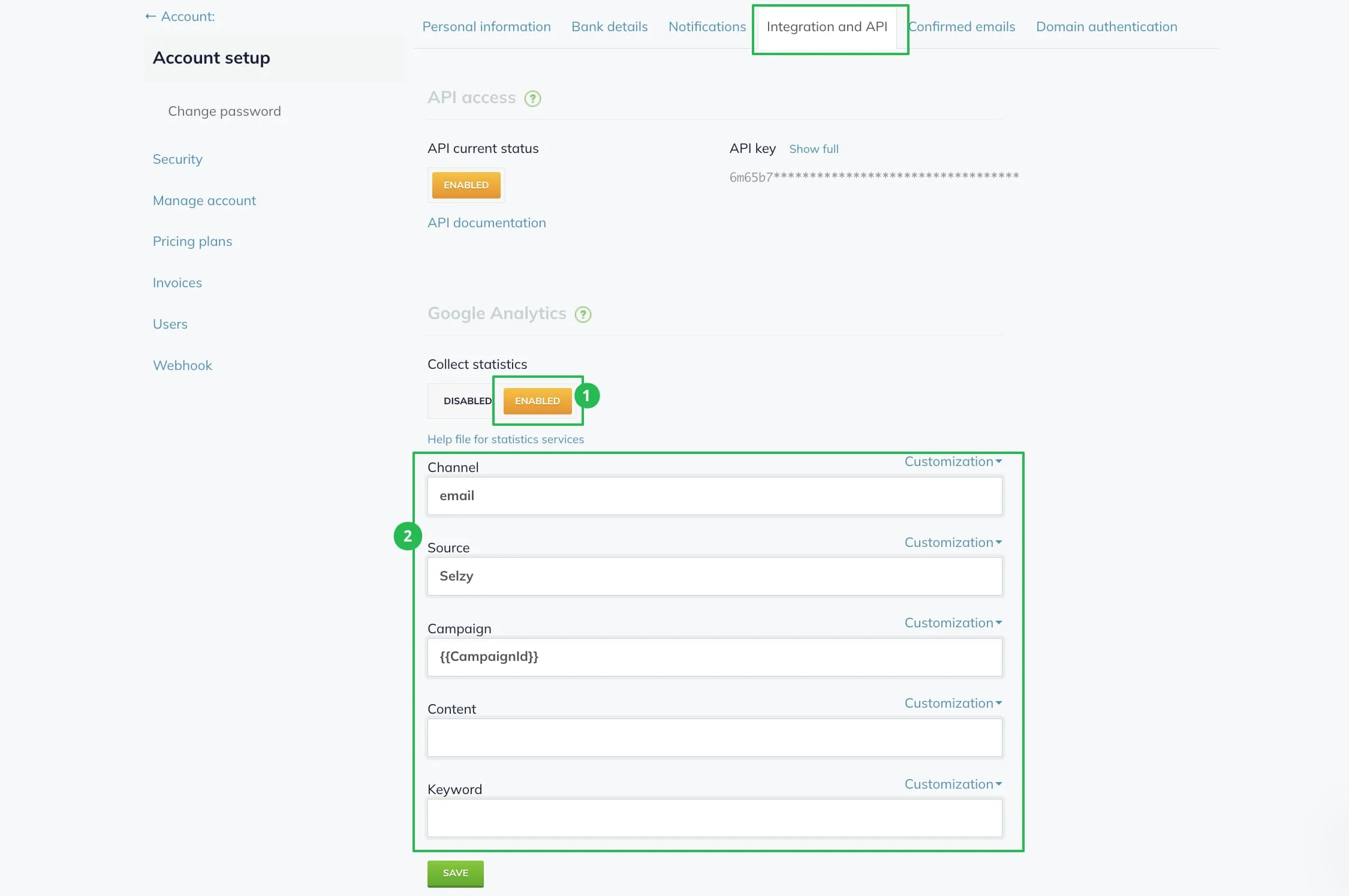 Add your tags to the respective fields and click on the Save button.
