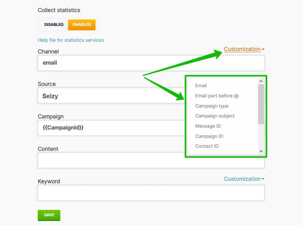 Customize your tracker with ready-to-use tags.