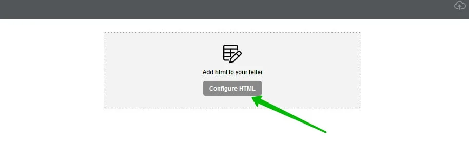Натисніть у блоці HTML/Tables на «Configure HTML»