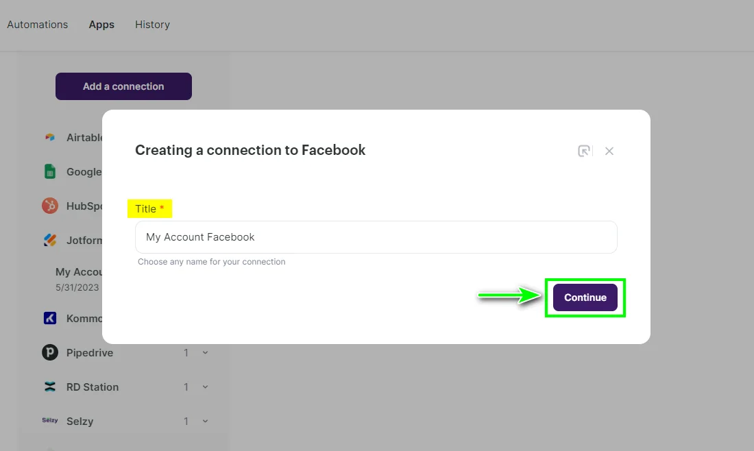 How to connect Selzy with Facebook