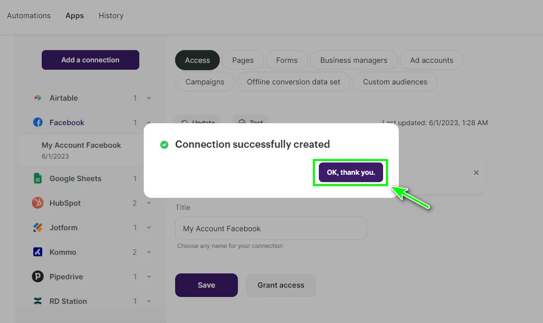 How to connect Selzy with Facebook