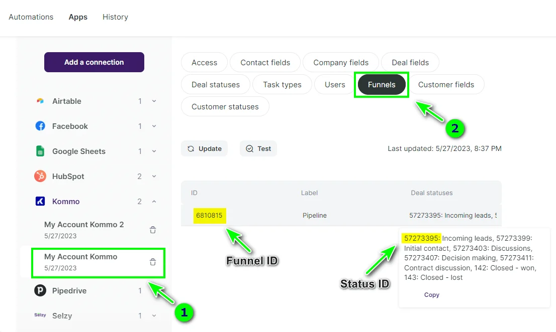 How to integrate Selzy with Kommo