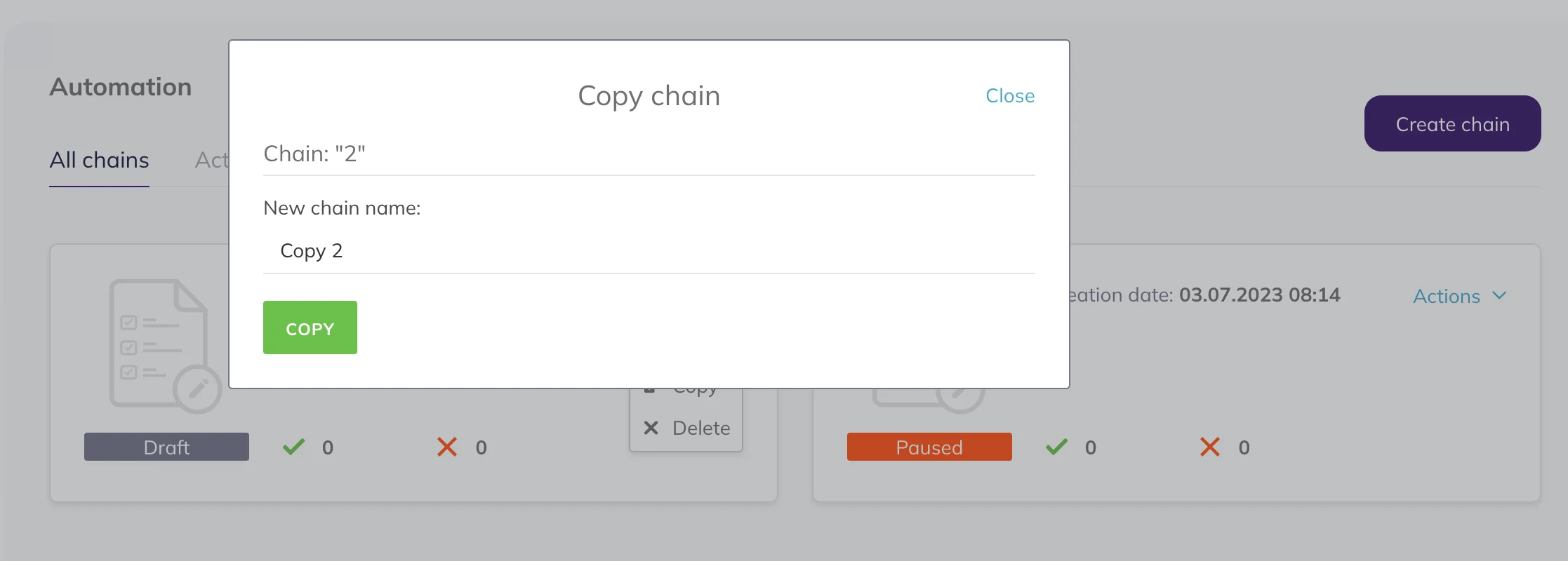  Naming the copy 