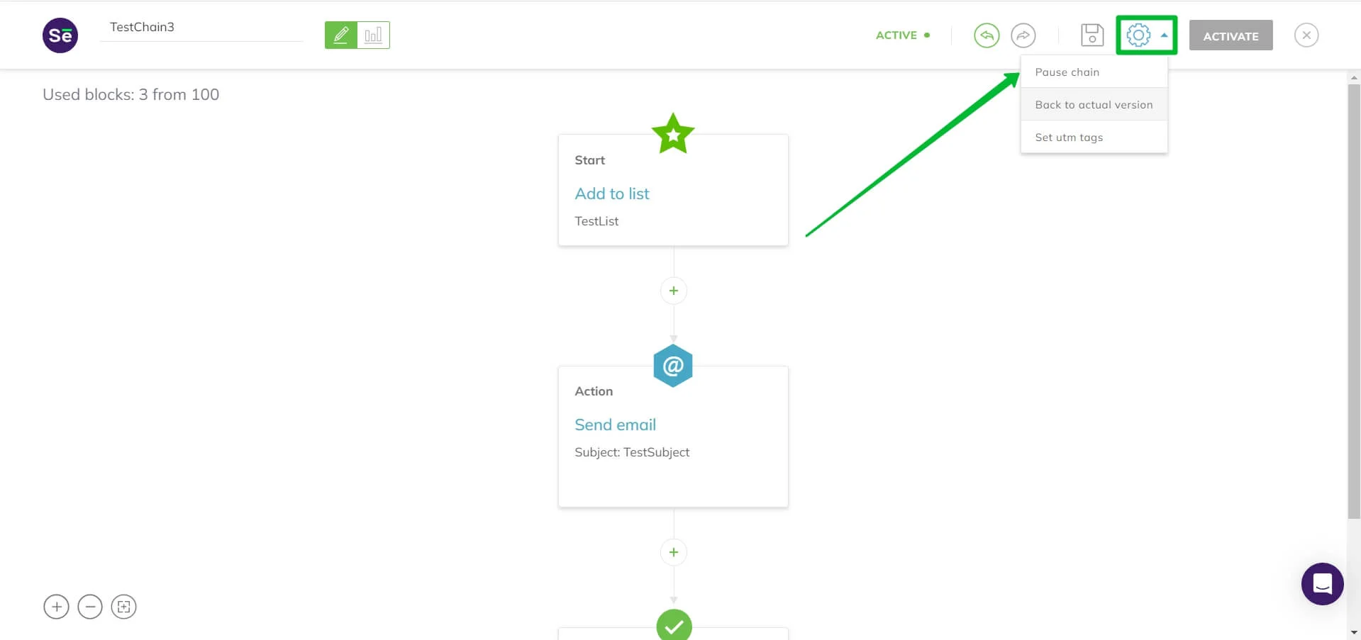 Pausing the automation 