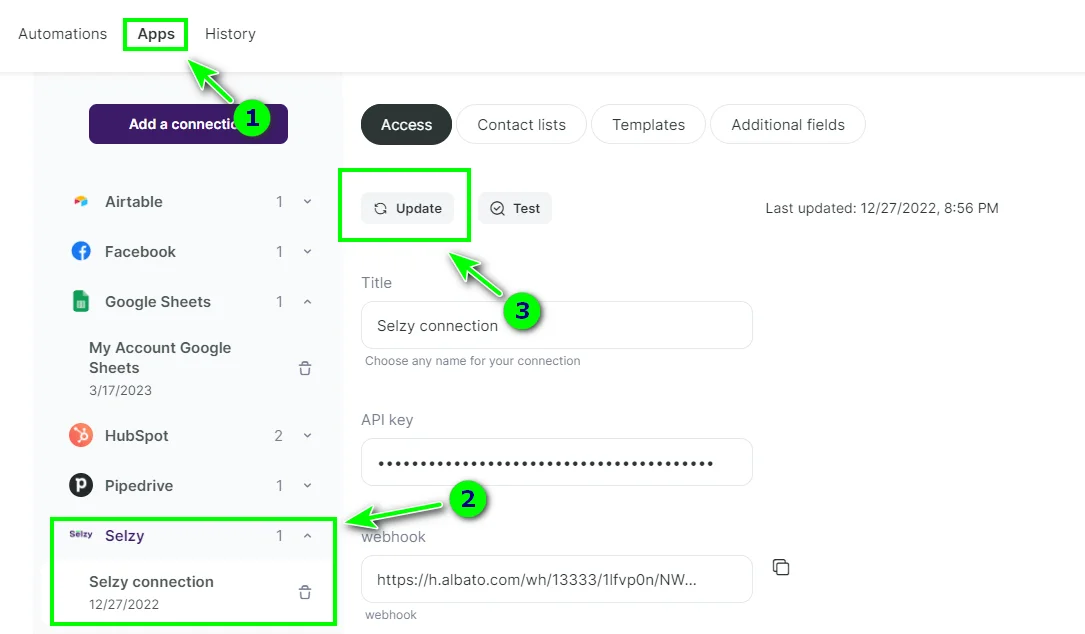 How to integrate Selzy with Kommo