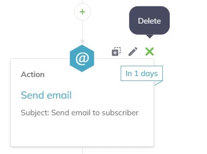 To delete a block hover over it and select the delete option