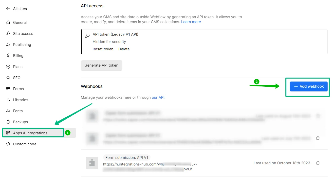 How to connect Selzy with Webflow