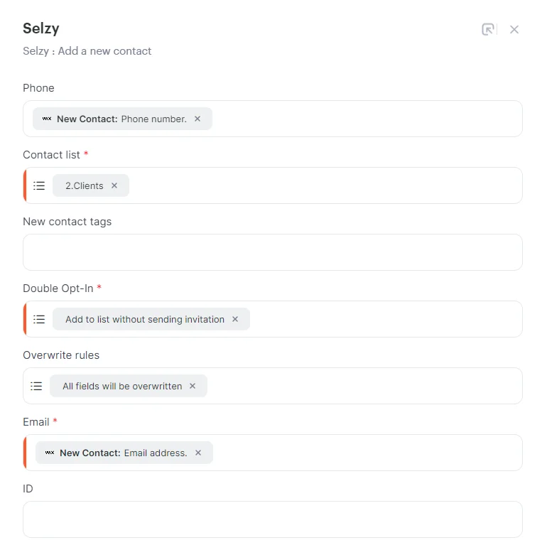 How to connect WIX with Selzy