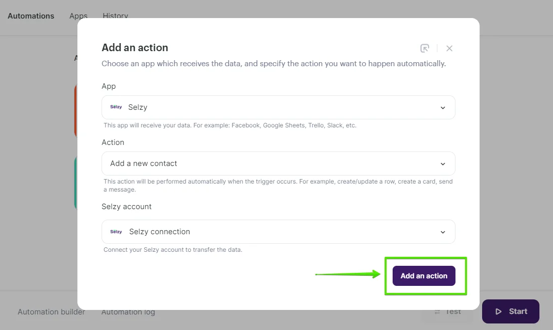 How to connect Formaloo with Selzy