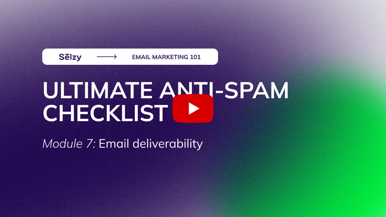 Lesson 18: Anti-spam email checklist