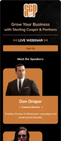 Sterling Cooper & Partners email template for mobile