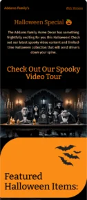 Addams Family’s Home Decor email template for mobile