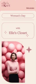 Elle’s Closet email template for mobile