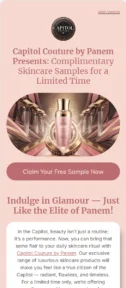 Capitol Couture email template for mobile