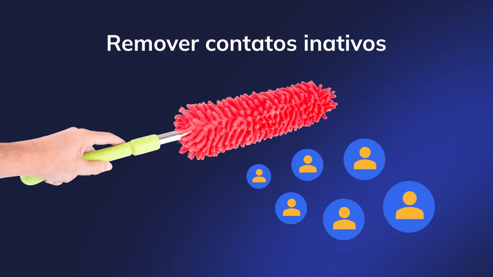 Ilustração representando a remoção de usuários inativos de uma lista, enfatizando eficiência e organização no gerenciamento de usuários.