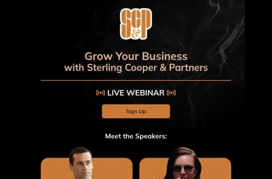 Sterling Cooper & Partners email template for desktop