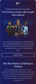 Vought International email template for mobile