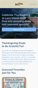 Lone Moose Mall email template for mobile