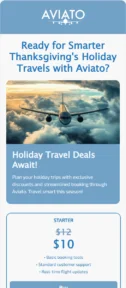 Thanksgiving Day email template for mobile