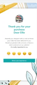 Art Store email template for mobile