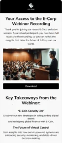 E-Corp email template for mobile