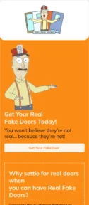 Fake Doors email template for mobile