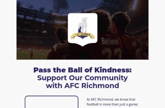 AFC Richmond email template for desktop