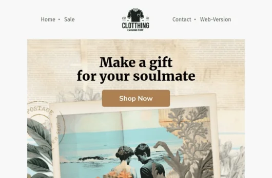 Clothing Store email template for desktop