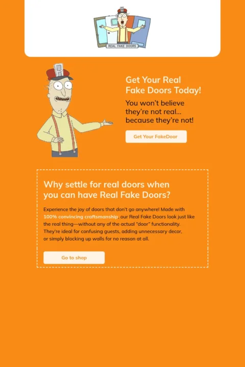 Selzy's orange email template