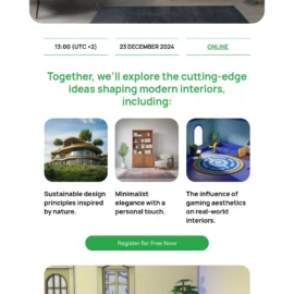 Sims Design Academy email template for desktop