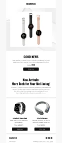 HealthTech email template for mobile
