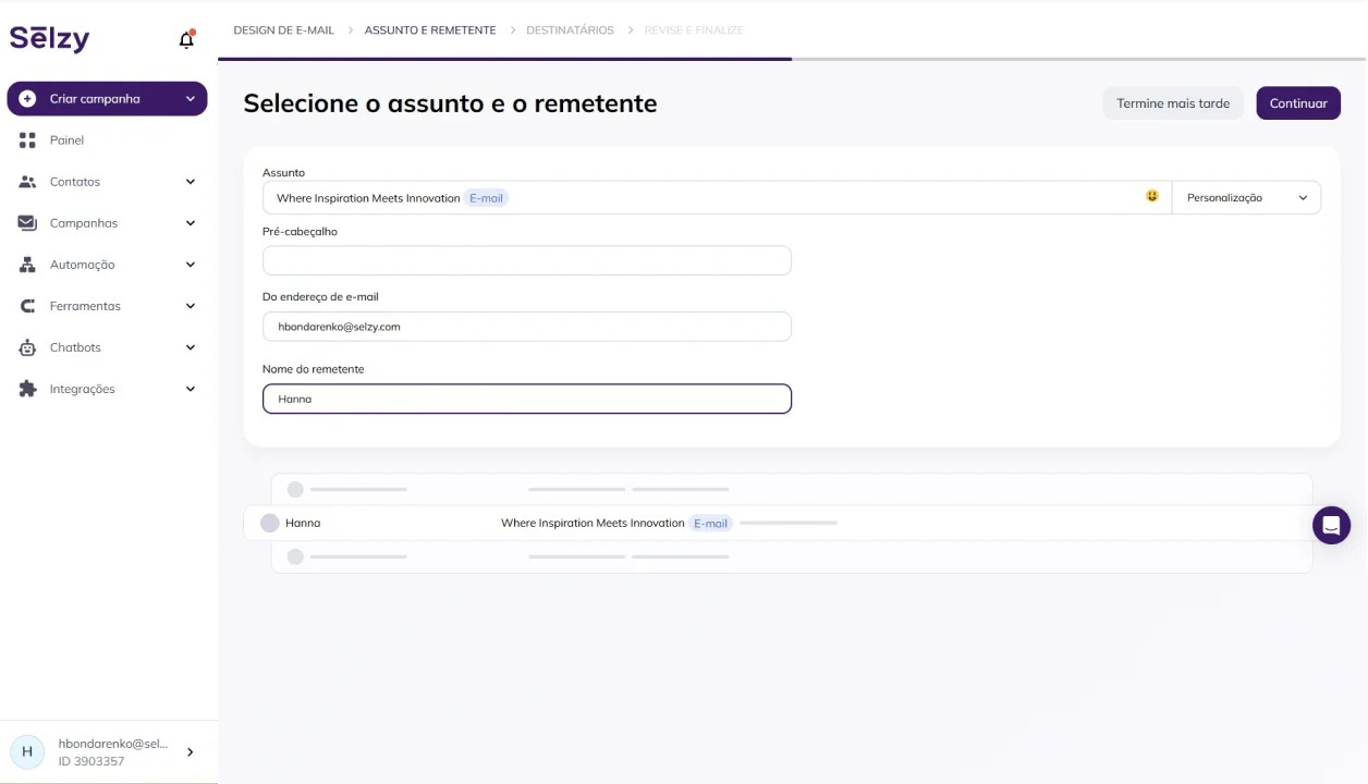 Adapte seus e-mails com técnicas de personalização da Selzy