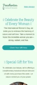 Women’s Day email template for mobile