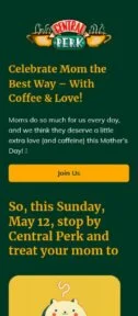 Mother’s Day email template for mobile