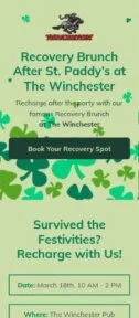 St. Patrick’s Day email template for mobile