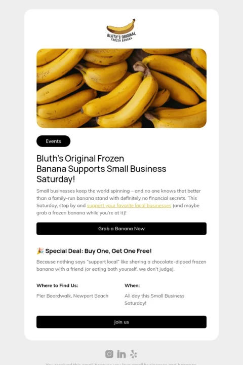 Small Business email template
