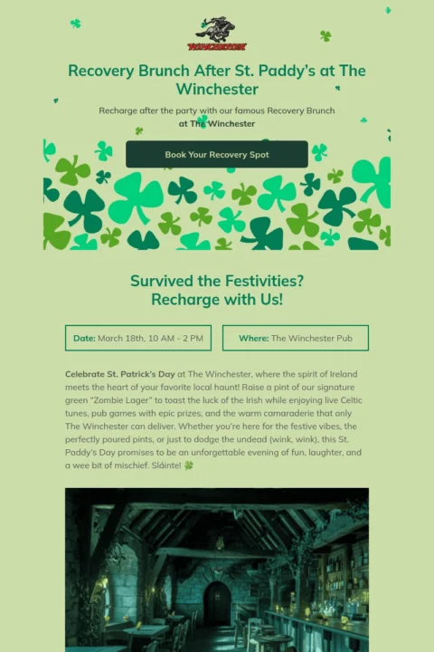 St. Patrick's Day email template