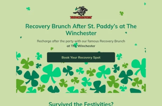 St. Patrick’s Day email template for desktop
