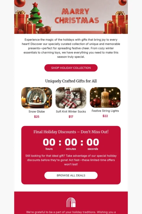 Christmas email template