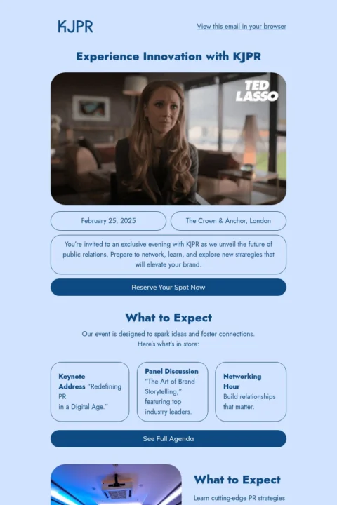 blue email template