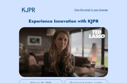 KJPR email template for desktop