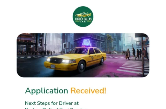 Application Received email template for desktop