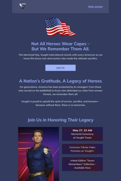 Memorial Day email template