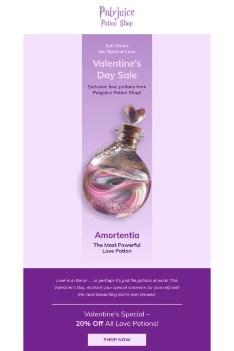 Valentine's Day email template