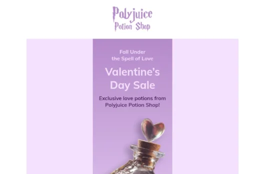 Polyjuice email template for desktop