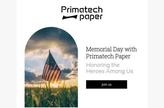 Primatech email template for desktop