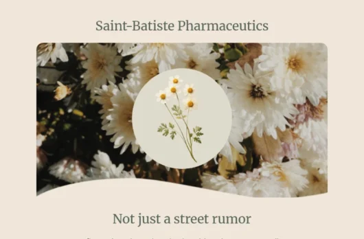 Saint-Batiste email template for desktop